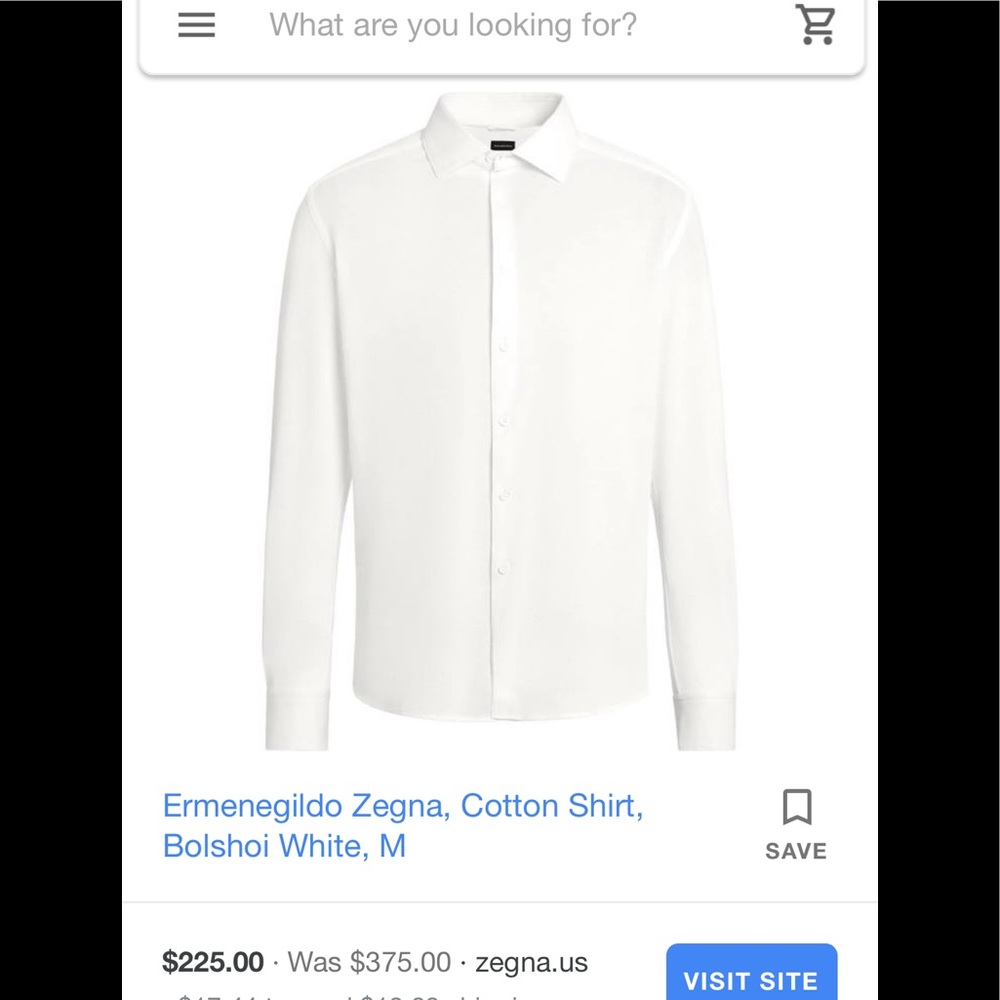 zegna man cotton dress button shirt
